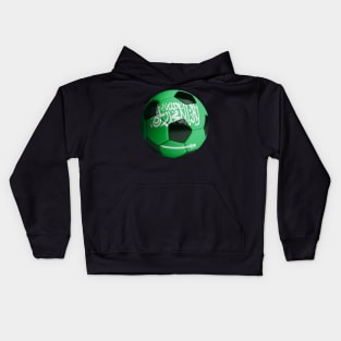 Saudi Arabia Soccer Ball Kids Hoodie